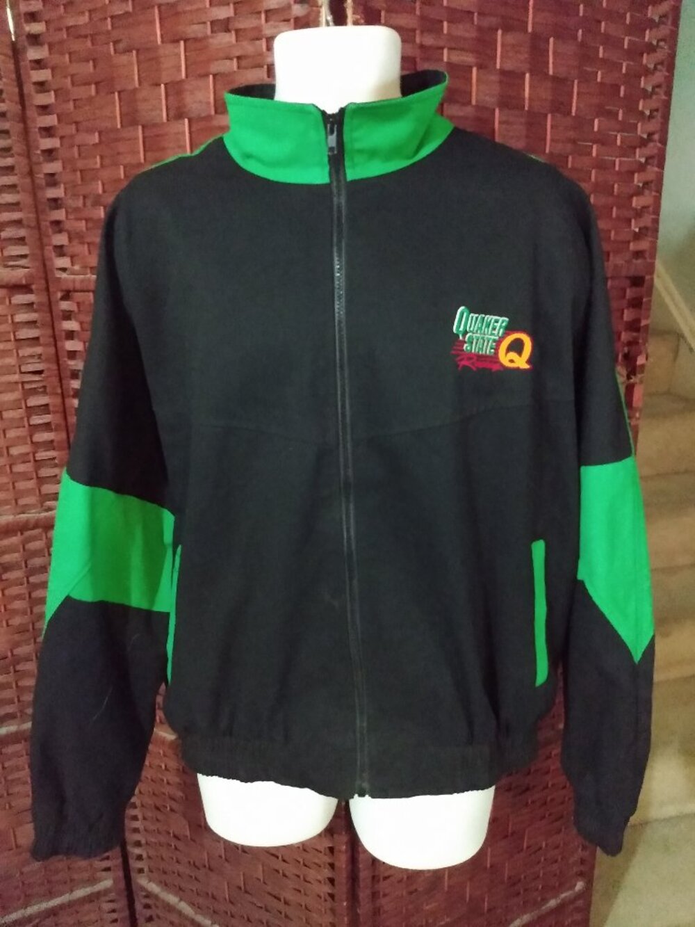 Vintage Quaker State Racing Jacket Men's Large NASCAR